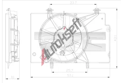 TYC Vtrk chlazen motoru TYC 810-0043, 810-0043