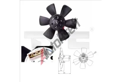 TYC Větrák chlazení motoru TYC 837-0008, 837-0008 TYC Větrák chlazení motoru TYC 837-0008, 837-0008