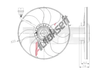 TYC Vtrk chlazen motoru TYC 837-0036, 837-0036