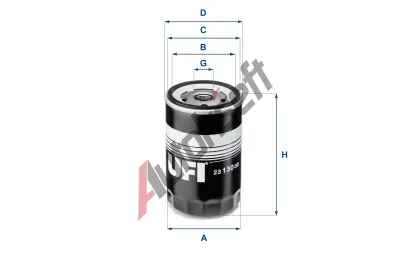 UFI Olejový filtr UFI 23.130.00, 23.130.00 UFI Olejový filtr UFI 23.130.00, 23.130.00