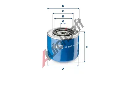 UFI Olejový filtr UFI 23.166.00, 23.166.00 UFI Olejový filtr UFI 23.166.00, 23.166.00