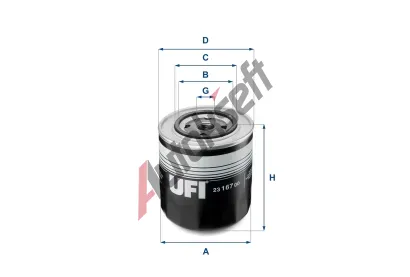 UFI Olejov filtr UFI 23.167.00, 23.167.00