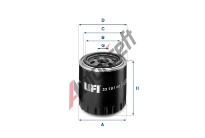 UFI Olejov filtr UFI 23.191.00, 23.191.00
