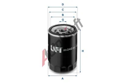 UFI Olejov filtr UFI 23.242.00, 23.242.00