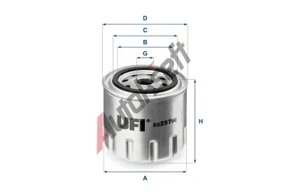 UFI Olejov filtr UFI 23.257.00, 23.257.00