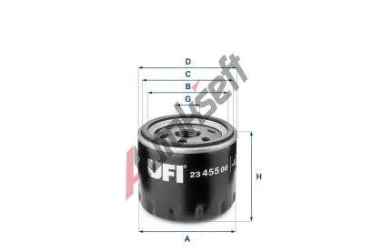 UFI Olejov filtr UFI 23.455.00, 23.455.00