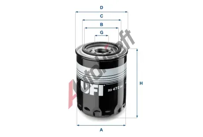 UFI Olejov filtr UFI 23.472.00, 23.472.00