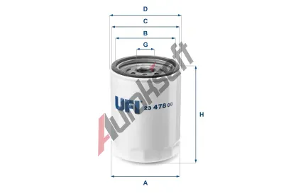 UFI Olejov filtr UFI 23.478.00, 23.478.00
