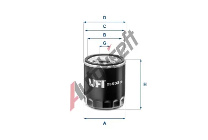 UFI Olejov filtr UFI 23.632.00, 23.632.00