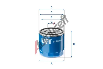UFI Olejov filtr UFI 23.650.00, 23.650.00