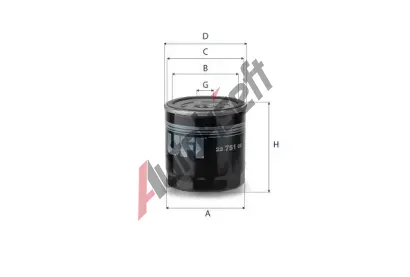 UFI Olejov� filtr UFI 23.751.00, 23.751.00