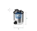 Palivov filtr UFI ‐ UFI 24.007.00