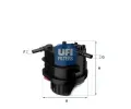 Palivov filtr UFI ‐ UFI 24.015.00