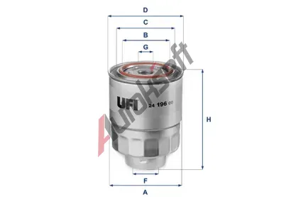 UFI Palivov filtr UFI 24.196.00, 24.196.00