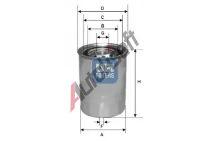 UFI Palivový filtr UFI 24.327.00, 24.327.00 UFI Palivový filtr UFI 24.327.00, 24.327.00