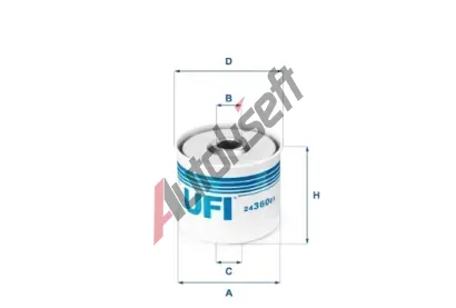 UFI Palivov filtr UFI 24.360.01, 24.360.01