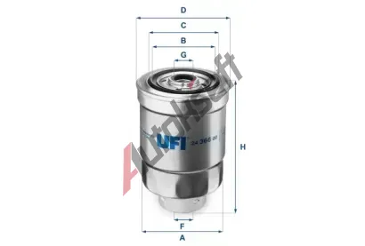 UFI Palivov filtr UFI 24.366.00, 24.366.00