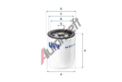 UFI Palivov filtr UFI 24.370.00, 24.370.00