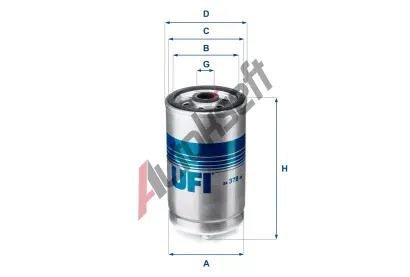 UFI Palivov filtr UFI 24.378.00, 24.378.00