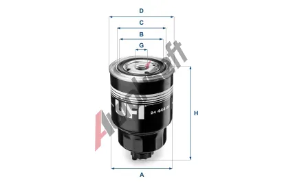 UFI Palivov filtr UFI 24.444.00, 24.444.00