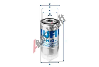 UFI Palivov filtr UFI 24.H2O.07, 24.H2O.07