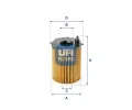 Olejov filtr UFI ‐ UFI 25.187.00
