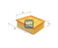Vzduchov filtr UFI ‐ UFI 30.A52.00