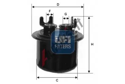 UFI Palivov filtr UFI 31.539.00, 31.539.00