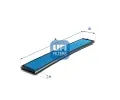 Filtr vzduchu v interiru UFI ‐ UFI 34.121.00