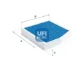 Filtr vzduchu v interiru UFI ‐ UFI 34.236.00