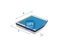 Filtr vzduchu v interiru UFI ‐ UFI 34.262.00