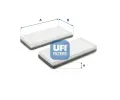 Filtr vzduchu v interiéru UFI ‐ UFI 53.005.00  Filtr vzduchu v interiéru UFI ‐ UFI 53.005.00