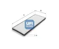 Filtr vzduchu v interiru UFI ‐ UFI 53.015.00