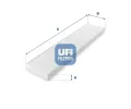 Filtr vzduchu v interiru UFI ‐ UFI 53.017.00