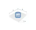 Filtr vzduchu v interiéru UFI ‐ UFI 53.031.00 Filtr vzduchu v interiéru UFI ‐ UFI 53.031.00