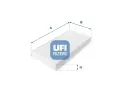 Filtr vzduchu v interiru UFI ‐ UFI 53.034.00