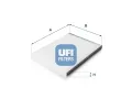 Filtr vzduchu v interiru UFI ‐ UFI 53.041.00