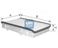 Filtr vzduchu v interiru UFI ‐ UFI 53.049.00