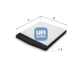 Filtr vzduchu v interiru UFI ‐ UFI 53.091.00