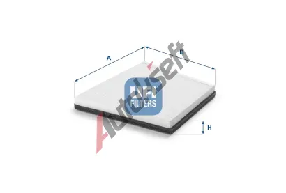 UFI Filtr vzduchu v interiéru UFI 53.095.00, 53.095.00  UFI Filtr vzduchu v interiéru UFI 53.095.00, 53.095.00
