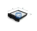 Filtr vzduchu v interiru UFI ‐ UFI 53.105.00
