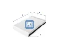Filtr vzduchu v interiéru UFI ‐ UFI 53.110.00  Filtr vzduchu v interiéru UFI ‐ UFI 53.110.00