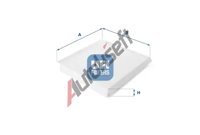 UFI Filtr vzduchu v interiéru UFI 53.118.00, 53.118.00  UFI Filtr vzduchu v interiéru UFI 53.118.00, 53.118.00