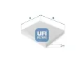 Filtr vzduchu v interiru UFI ‐ UFI 53.125.00