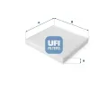 Filtr vzduchu v interiru UFI ‐ UFI 53.130.00