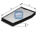 Filtr vzduchu v interiru UFI ‐ UFI 53.133.00