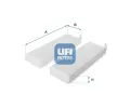 Filtr vzduchu v interiru UFI ‐ UFI 53.154.00