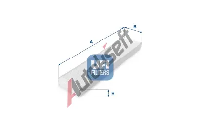 UFI Filtr vzduchu v interiéru UFI 53.162.00, 53.162.00 UFI Filtr vzduchu v interiéru UFI 53.162.00, 53.162.00