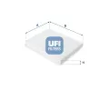 Filtr vzduchu v interiru UFI ‐ UFI 53.191.00