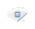 Filtr vzduchu v interiru UFI ‐ UFI 53.206.00